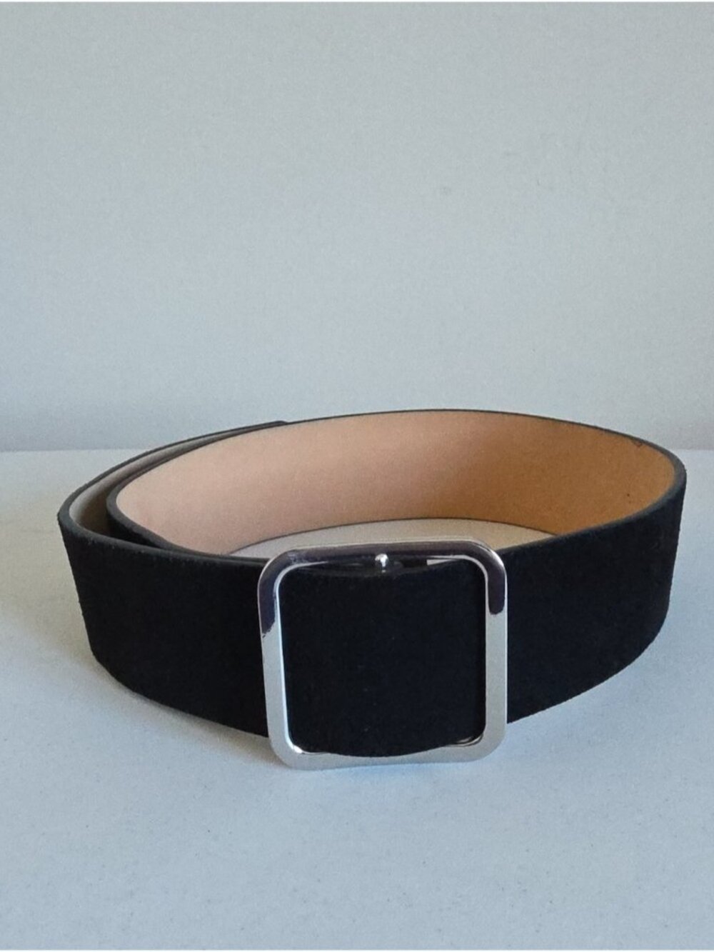 CLUB MONACO | Black Suede Leather Belt Adjustable Sz XS/S